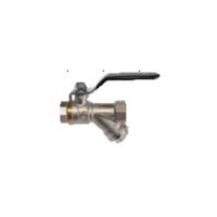 Кран шаровый латунь TERMA СВ 1/2" в/в с фильтром, ручка