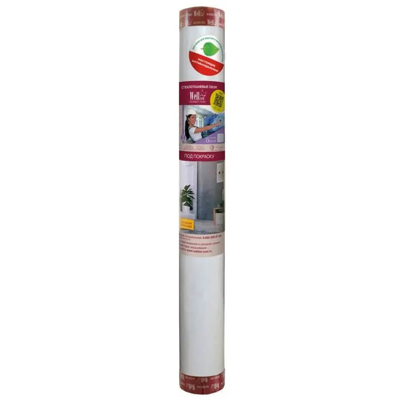 Стеклохолст малярный Wellton - эконом W40 (1х50) 40гр/м.кв