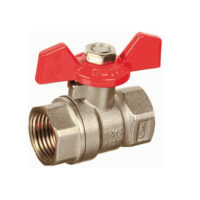 Кран шаровый TERMA РЭД/RED 1/2" в/в бант 31003