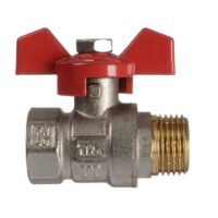 Кран шаровый TERMA РЭД/RED 1/2" в/н бант 31004