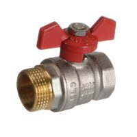 Кран шаровый TERMA РЭД/RED 3/4" в/н бант 31024