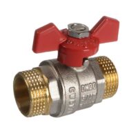 Кран шаровый TERMA РЭД/RED 3/4" н/н бант 31025