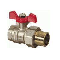 Кран шаровый TERMA РЭД/RED 1/2" с американкой 31048