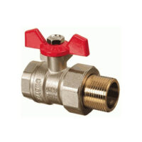 Кран шаровый TERMA РЭД/RED 3/4" с американкой 31049