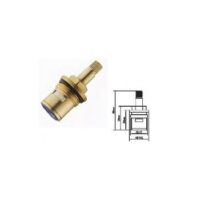 Кран-букса 1/2" 20 шлиц (180 градусов с резьбой) G9511 2шт